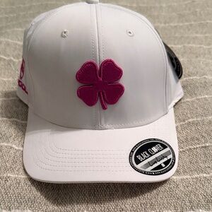 White and Pink Clover Women's Hat